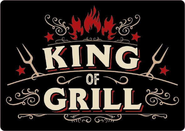 Plenty Gifts Bord blik King of Grill (h)