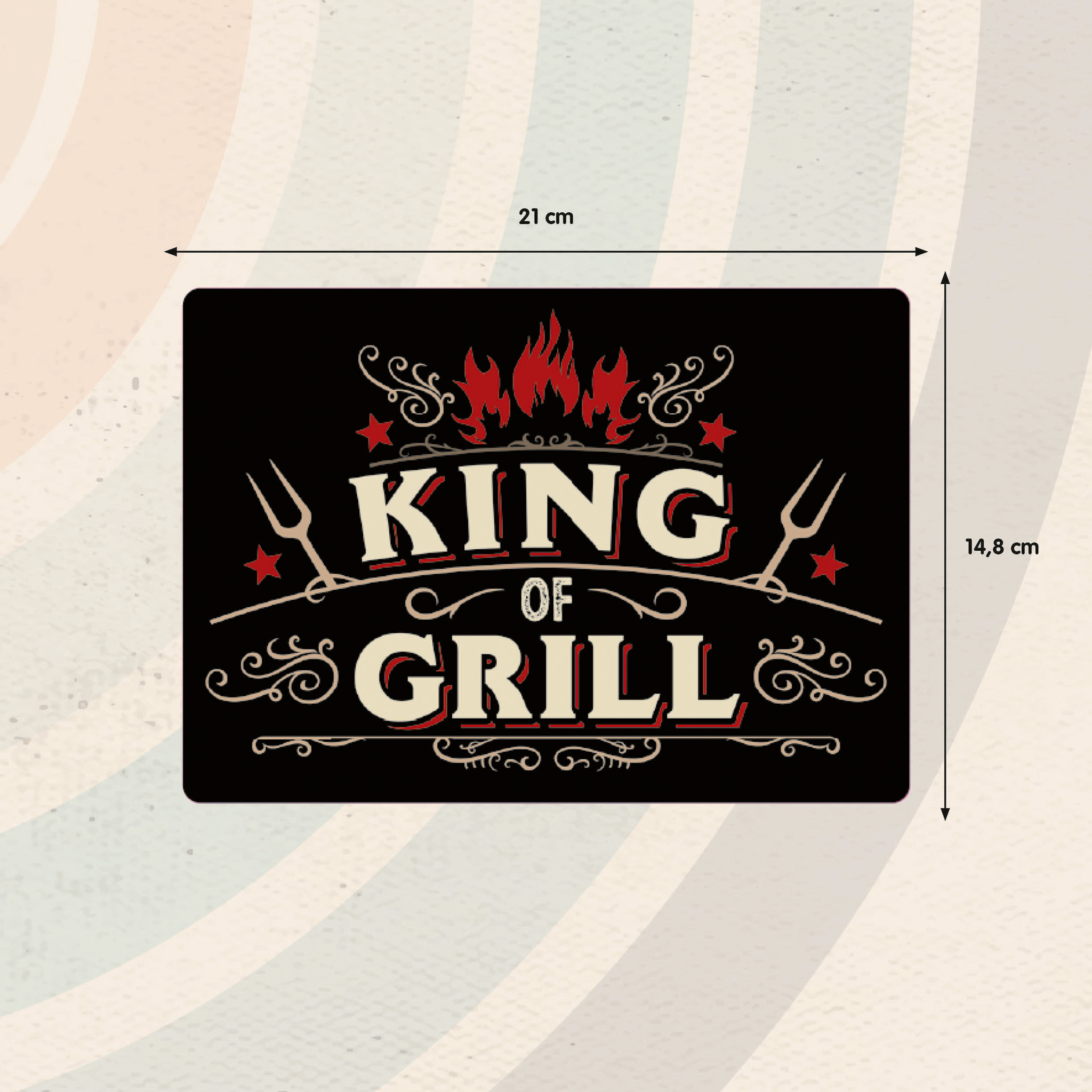 Plenty Gifts Bord blik King of Grill (h)