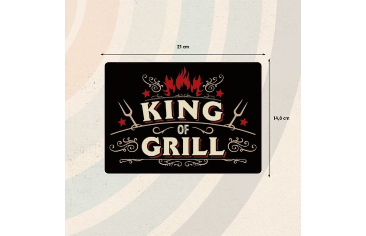 Plenty Gifts Bord blik King of Grill (h)