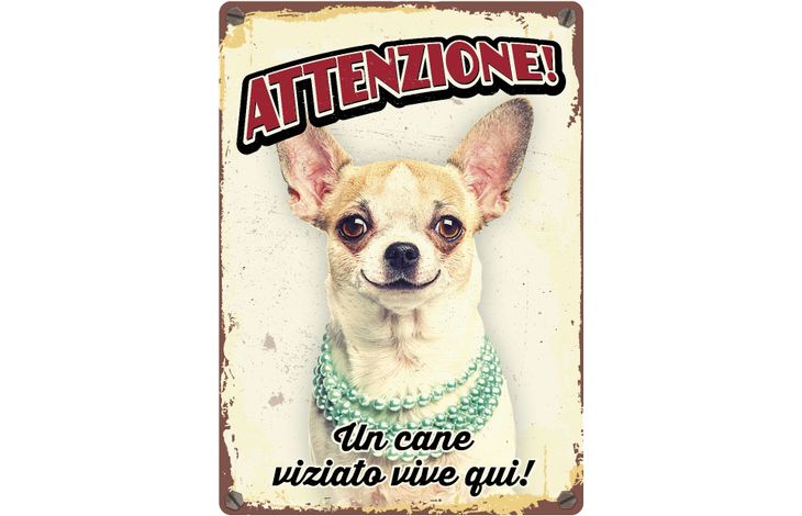 Plenty Gifts Segnale Del Metallo Cane Viziato Vive Qui