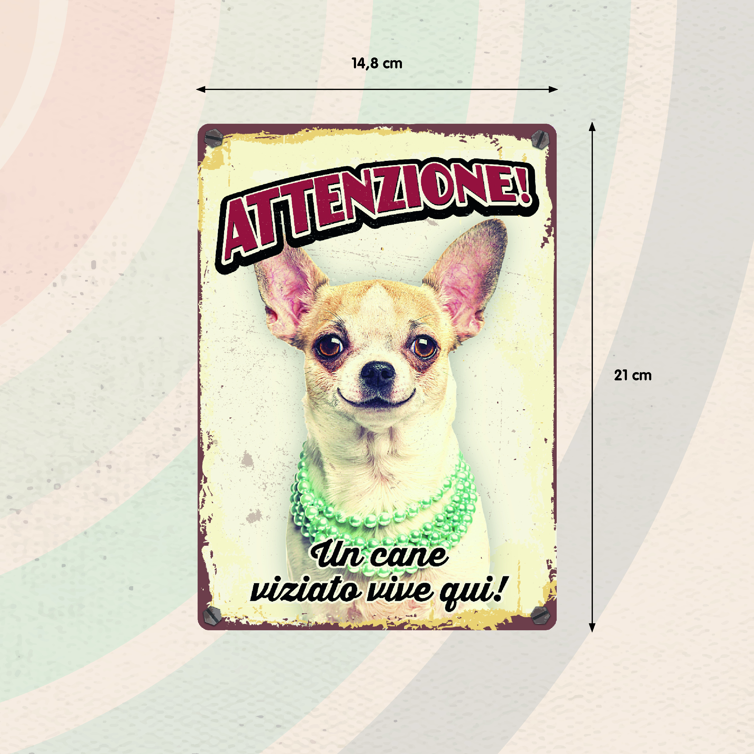 Plenty Gifts Segnale Del Metallo Cane Viziato Vive Qui