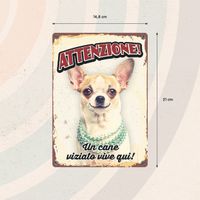 Plenty Gifts Segnale Del Metallo Cane Viziato Vive Qui