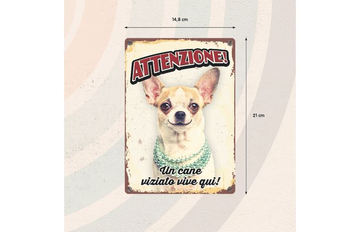 Plenty Gifts Segnale Del Metallo Cane Viziato Vive Qui