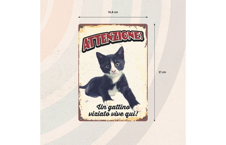 Plenty Gifts Segnale Del Metallo Un Gattino