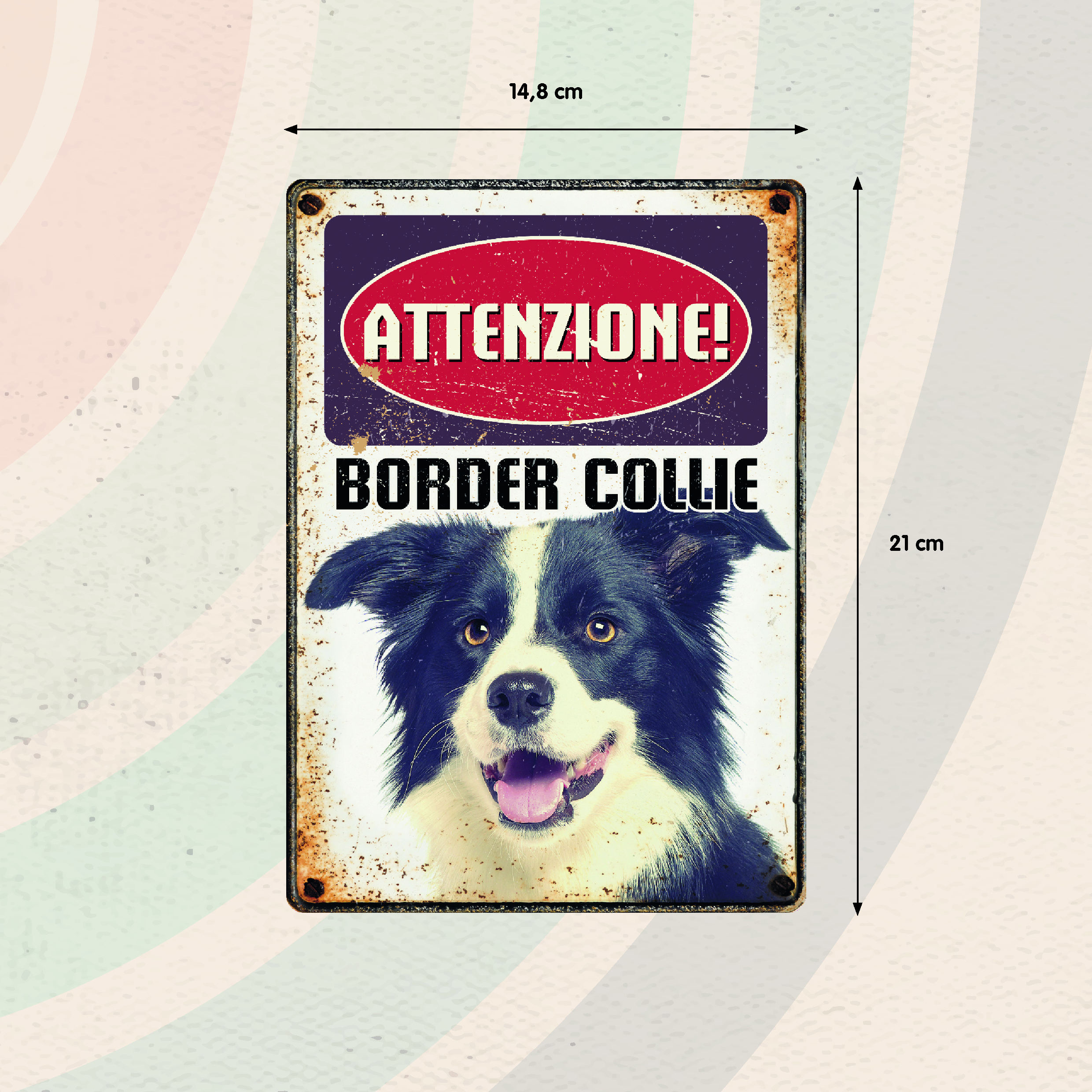 Plenty Gifts Segnale Del Metallo Border Collie
