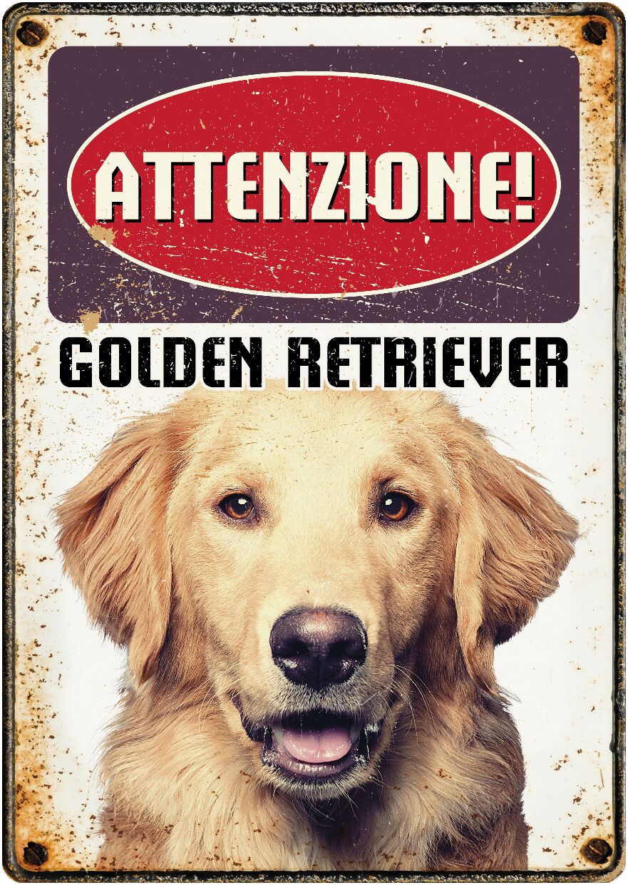 Plenty Gifts Segnale Del Metallo Golden Retriever