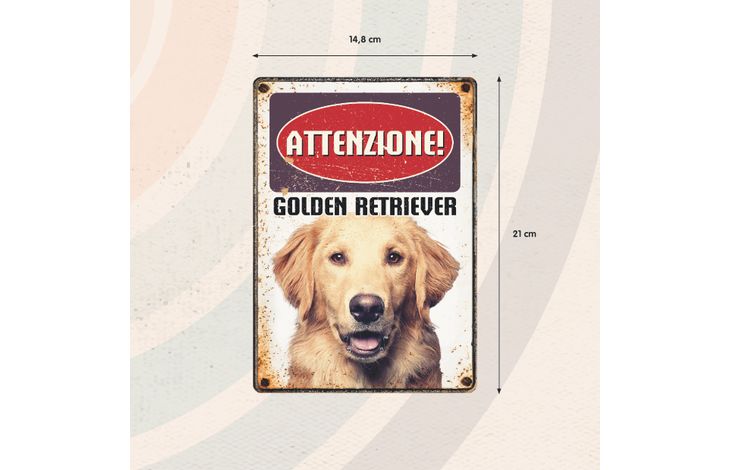 Plenty Gifts Segnale Del Metallo Golden Retriever