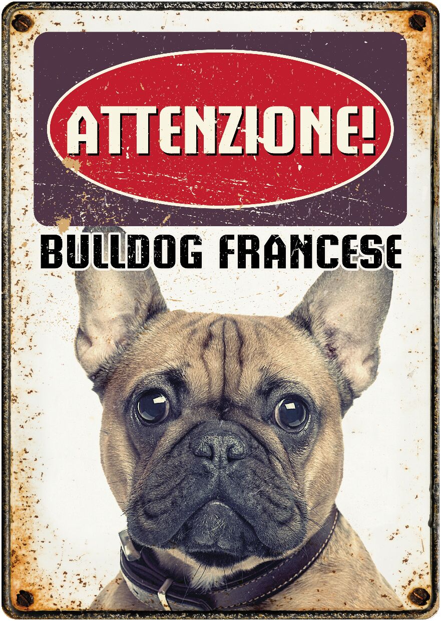Plenty Gifts Segnale Del Metallo Bulldog Francese
