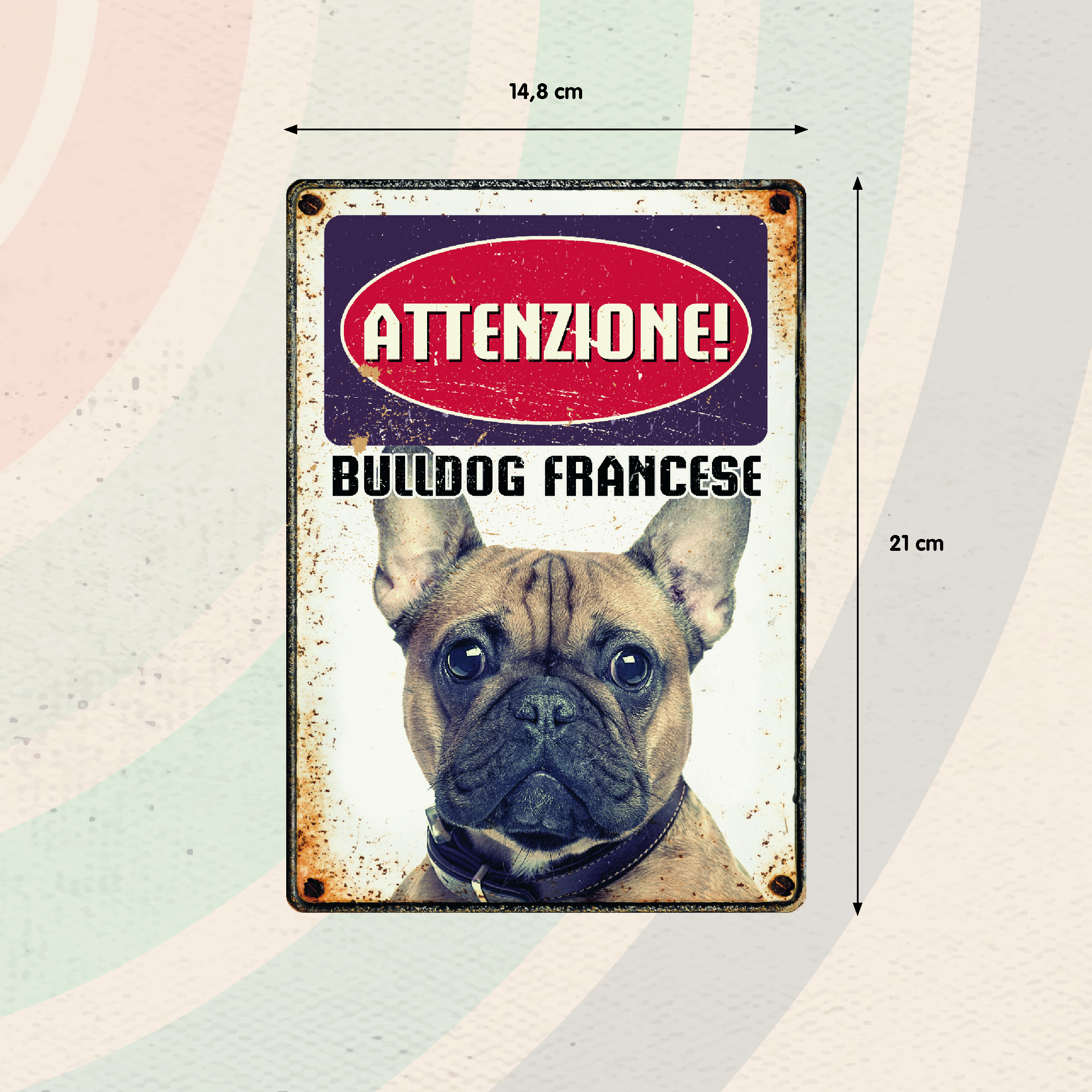 Plenty Gifts Segnale Del Metallo Bulldog Francese