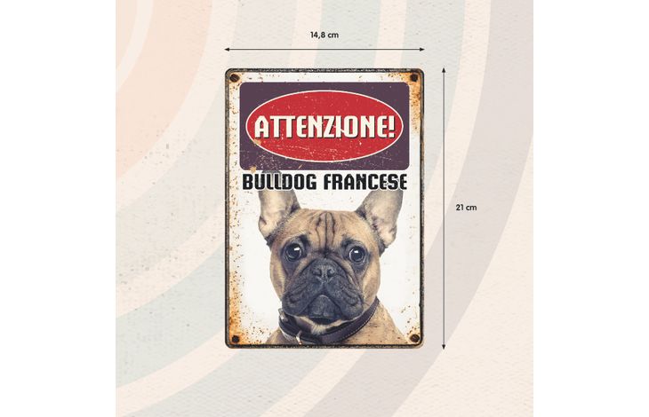 Plenty Gifts Segnale Del Metallo Bulldog Francese
