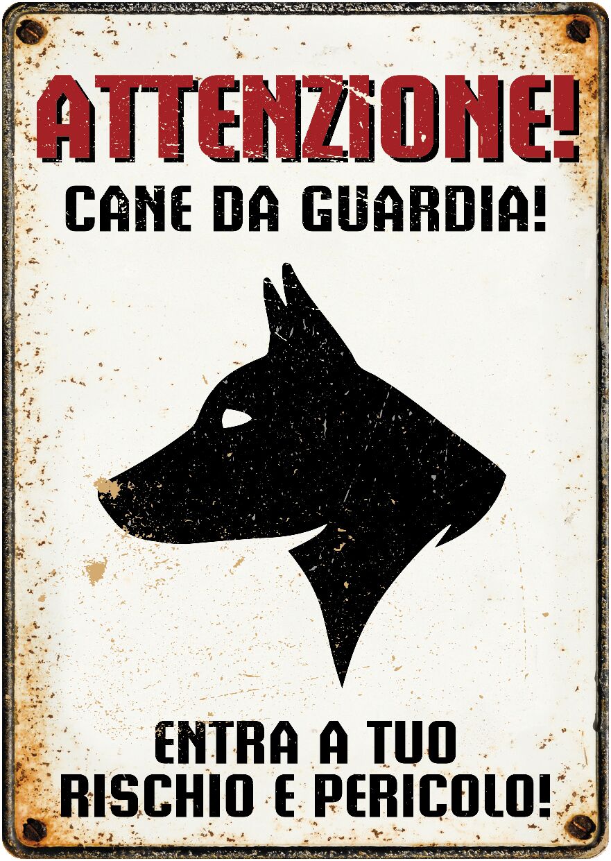 Plenty Gifts Bord blik Cane Da Guardia Profil