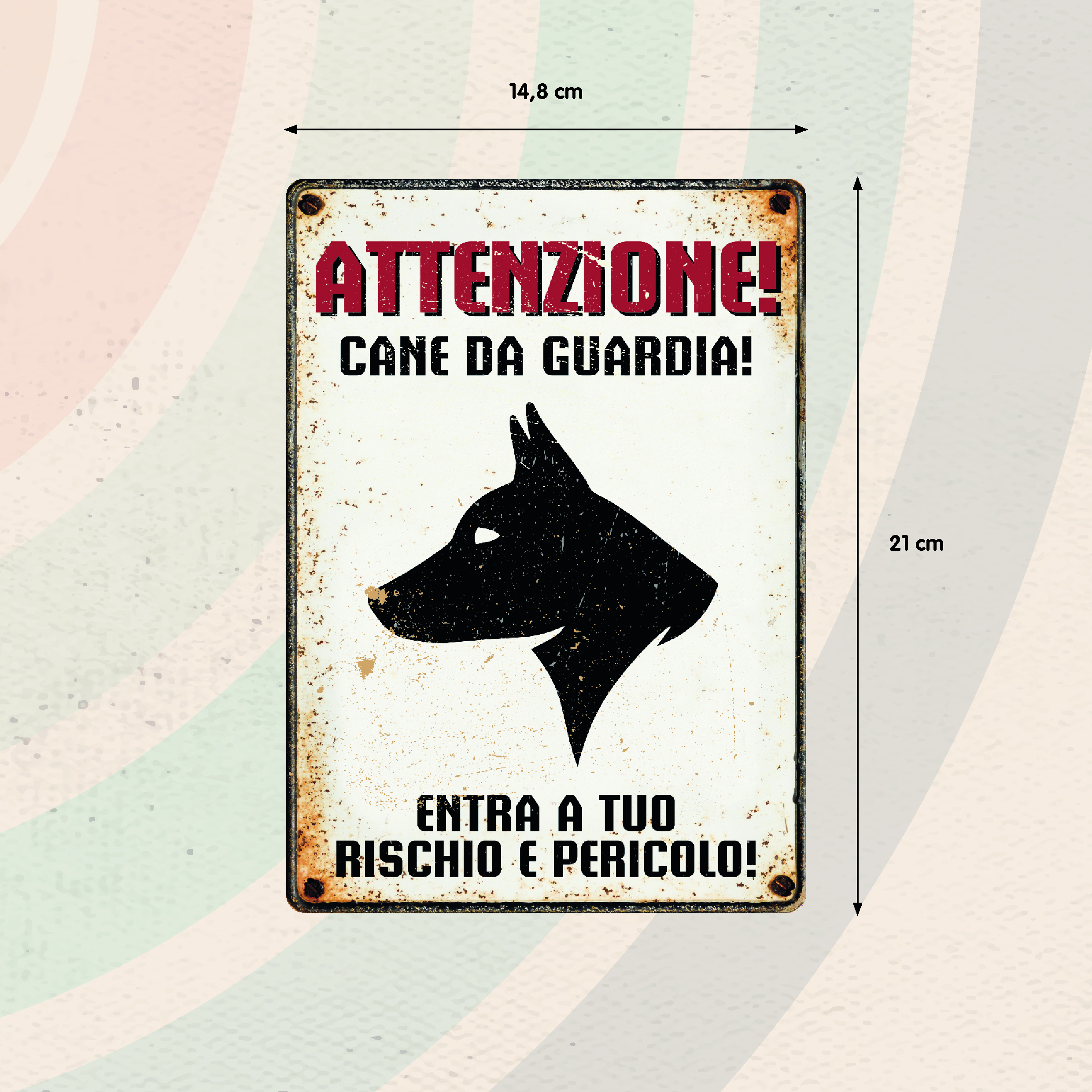 Plenty Gifts Bord blik Cane Da Guardia Profil