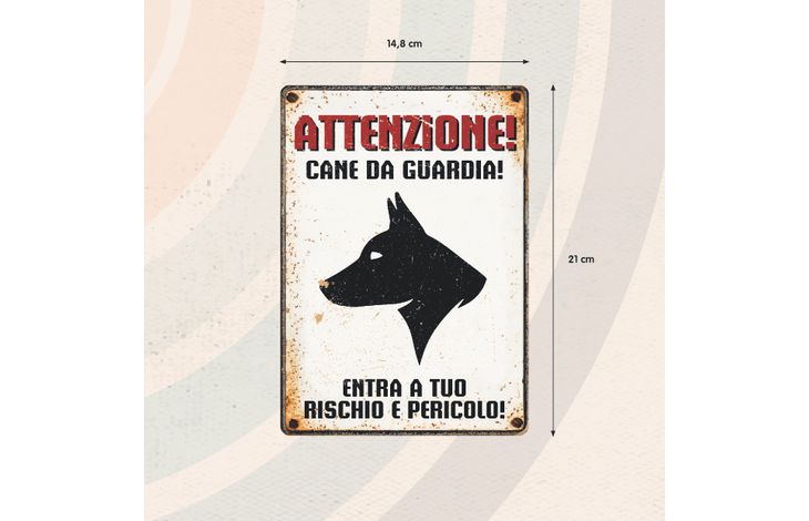 Plenty Gifts Bord blik Cane Da Guardia Profil