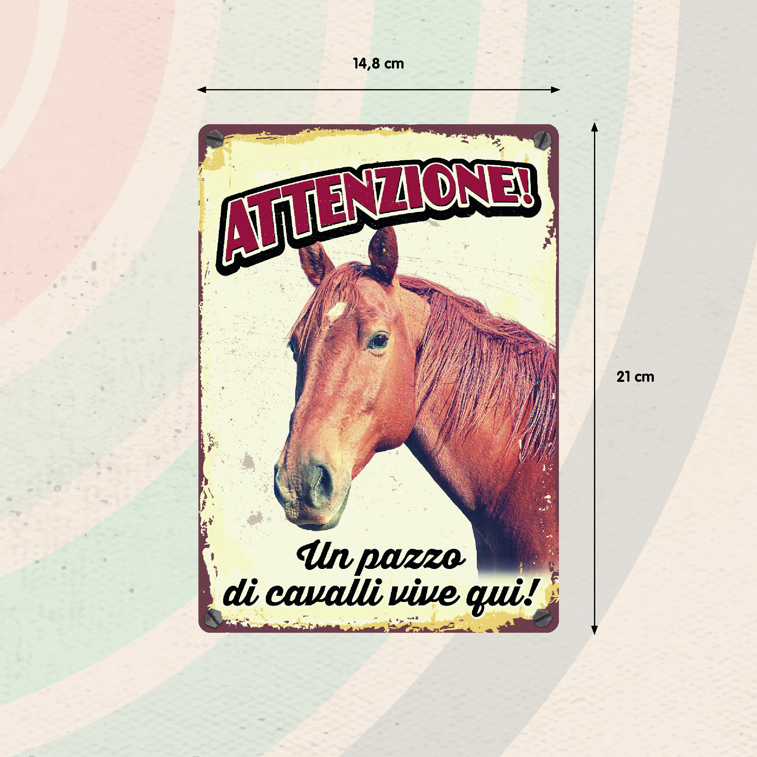 Plenty Gifts Segnale Del Metallo Un Pazzo Di Cavalli