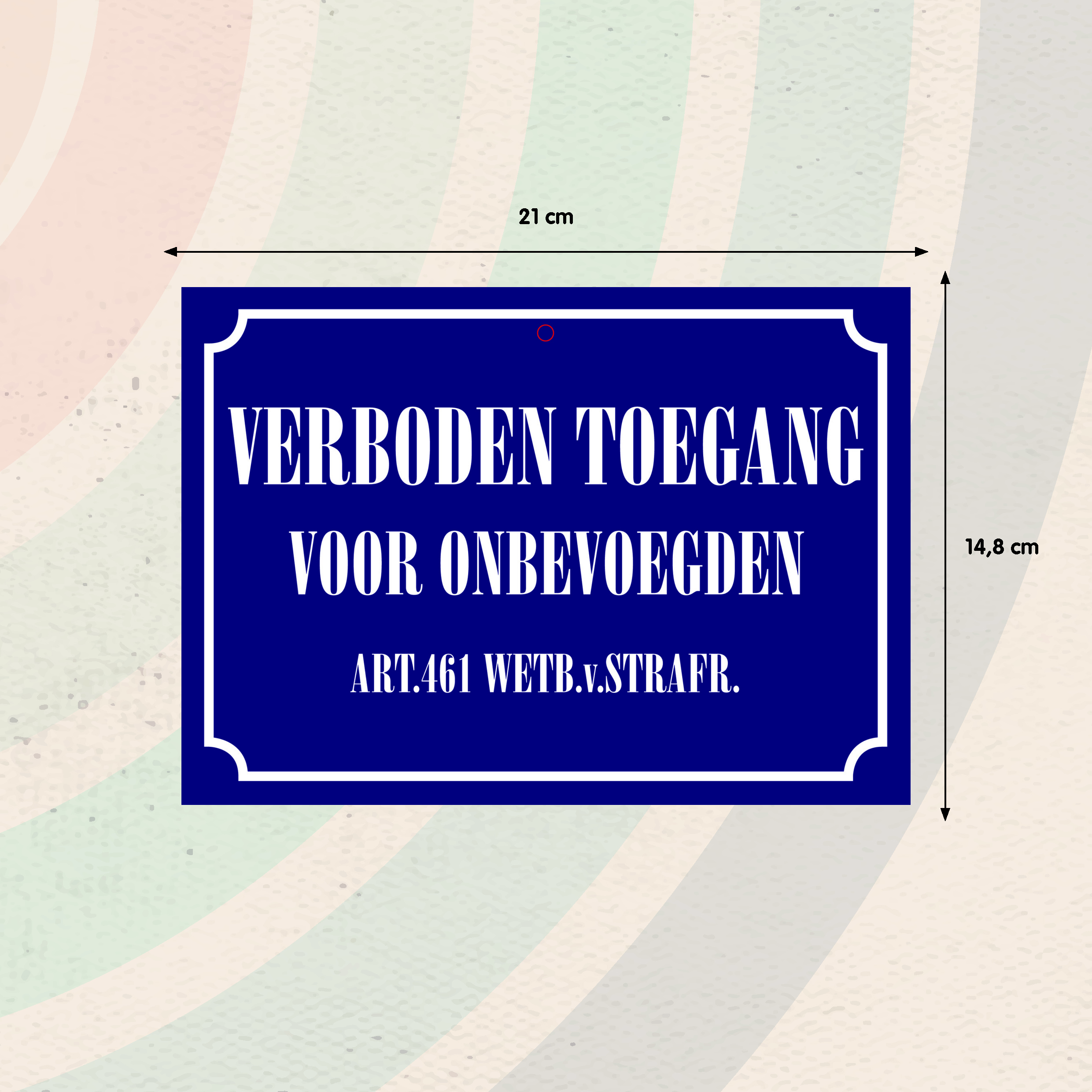 Plenty Gifts Bord Blik Verboden Toegang (h)