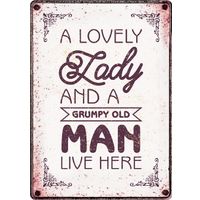 Plenty Gifts Sign Metal Lovely Lady (v)