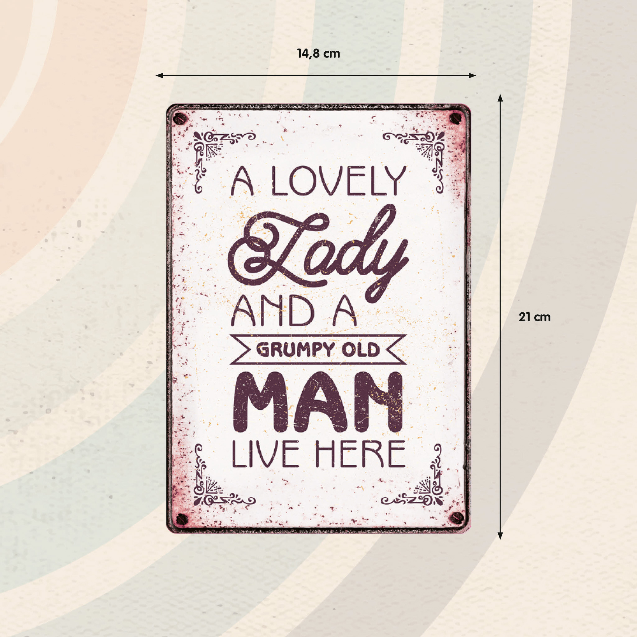 Plenty Gifts Sign Metal Lovely Lady (v)