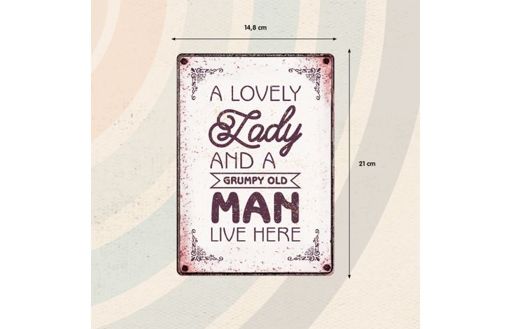 Plenty Gifts Sign Metal Lovely Lady (v)