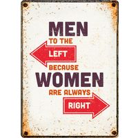 Plenty Gifts Bord blik Men Left Women Right (v)