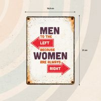 Plenty Gifts Bord blik Men Left Women Right (v)