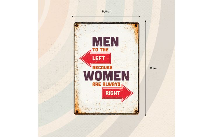 Plenty Gifts Bord blik Men Left Women Right (v)