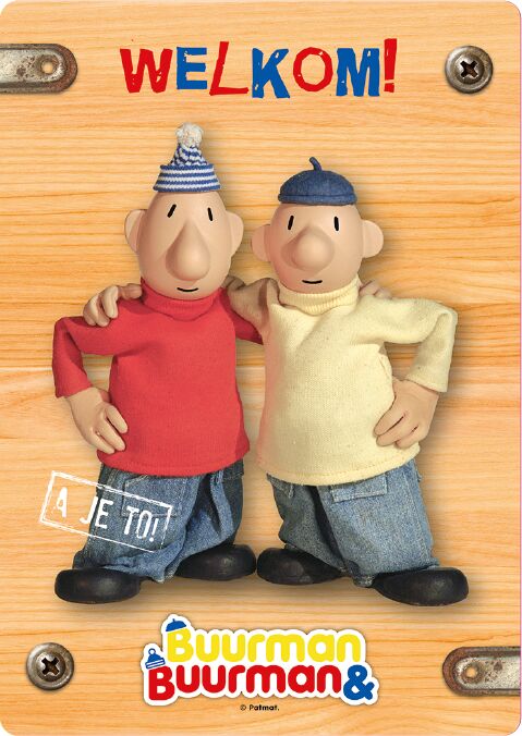 Plenty Gifts Bord Blik Buurman Welkom (v)