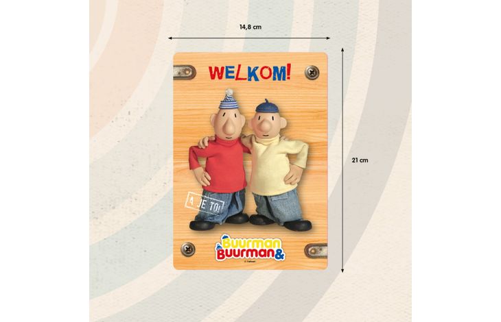 Plenty Gifts Bord Blik Buurman Welkom (v)