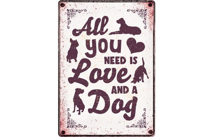 Plenty Gifts Bord blik All You Need Dog (v)