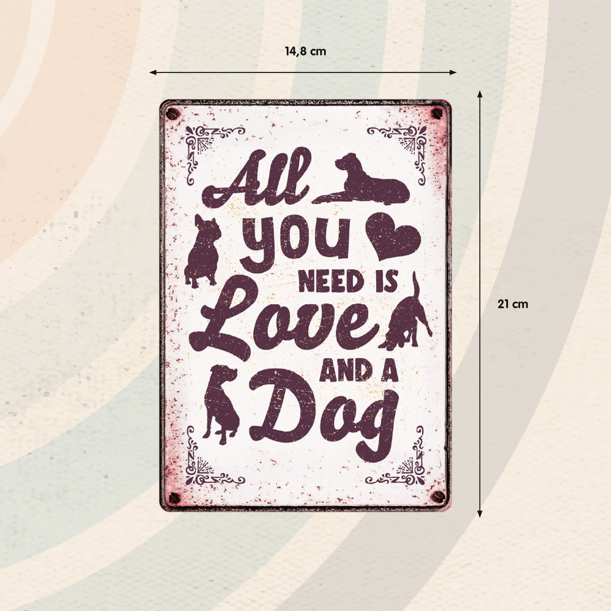 Plenty Gifts Bord blik All You Need Dog (v)