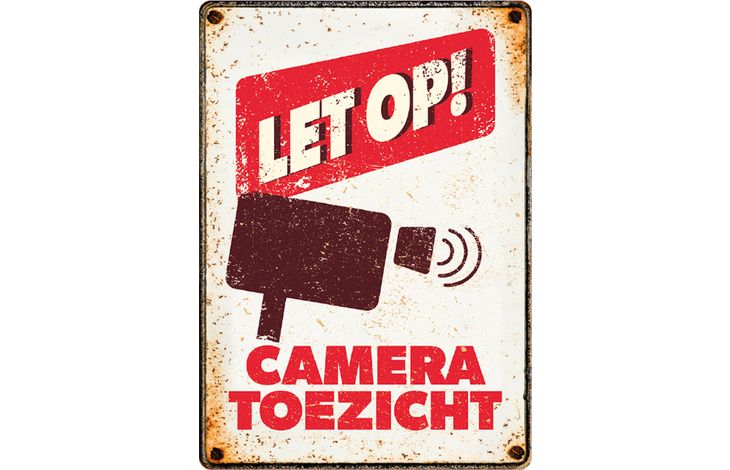 Plenty Gifts Bord Blik Cameratoezicht (v)