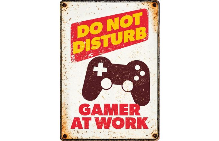 Plenty Gifts Sign Metal Gamer At Work (v)