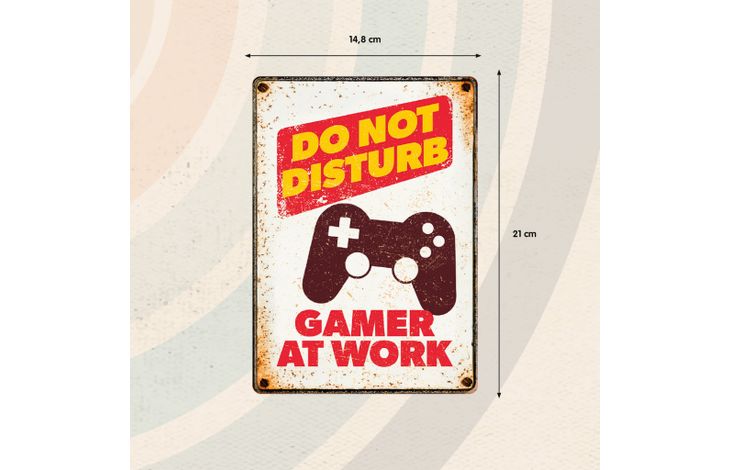 Plenty Gifts Sign Metal Gamer At Work (v)