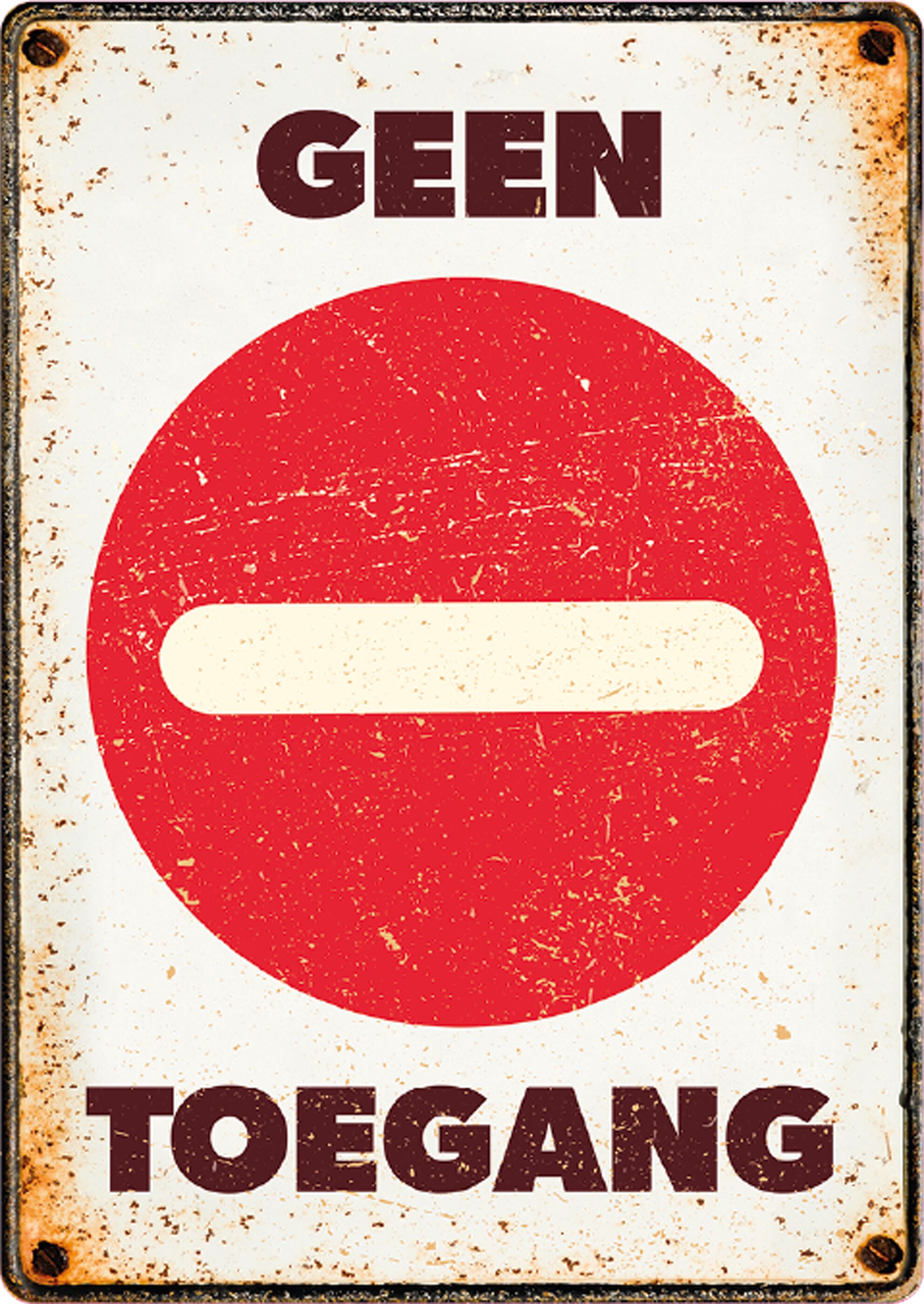 Plenty Gifts Bord Blik Geen Toegang (v)