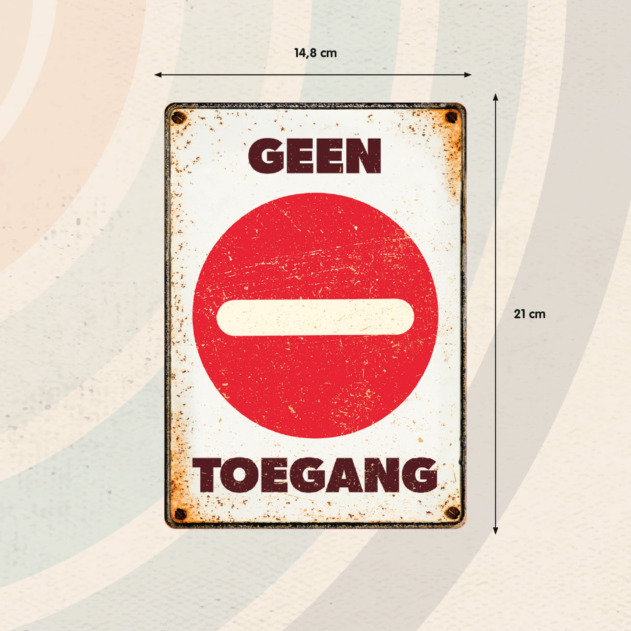 Plenty Gifts Bord Blik Geen Toegang (v)