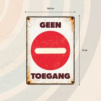 Plenty Gifts Bord Blik Geen Toegang (v)