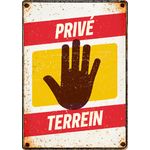 Bord Blik Privé Terrein (v)