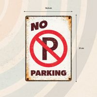 Plenty Gifts Sign Metal No Parking (v)
