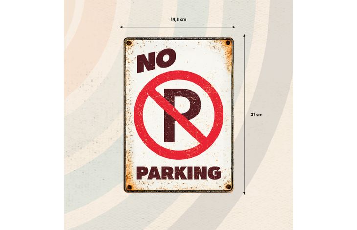Plenty Gifts Sign Metal No Parking (v)