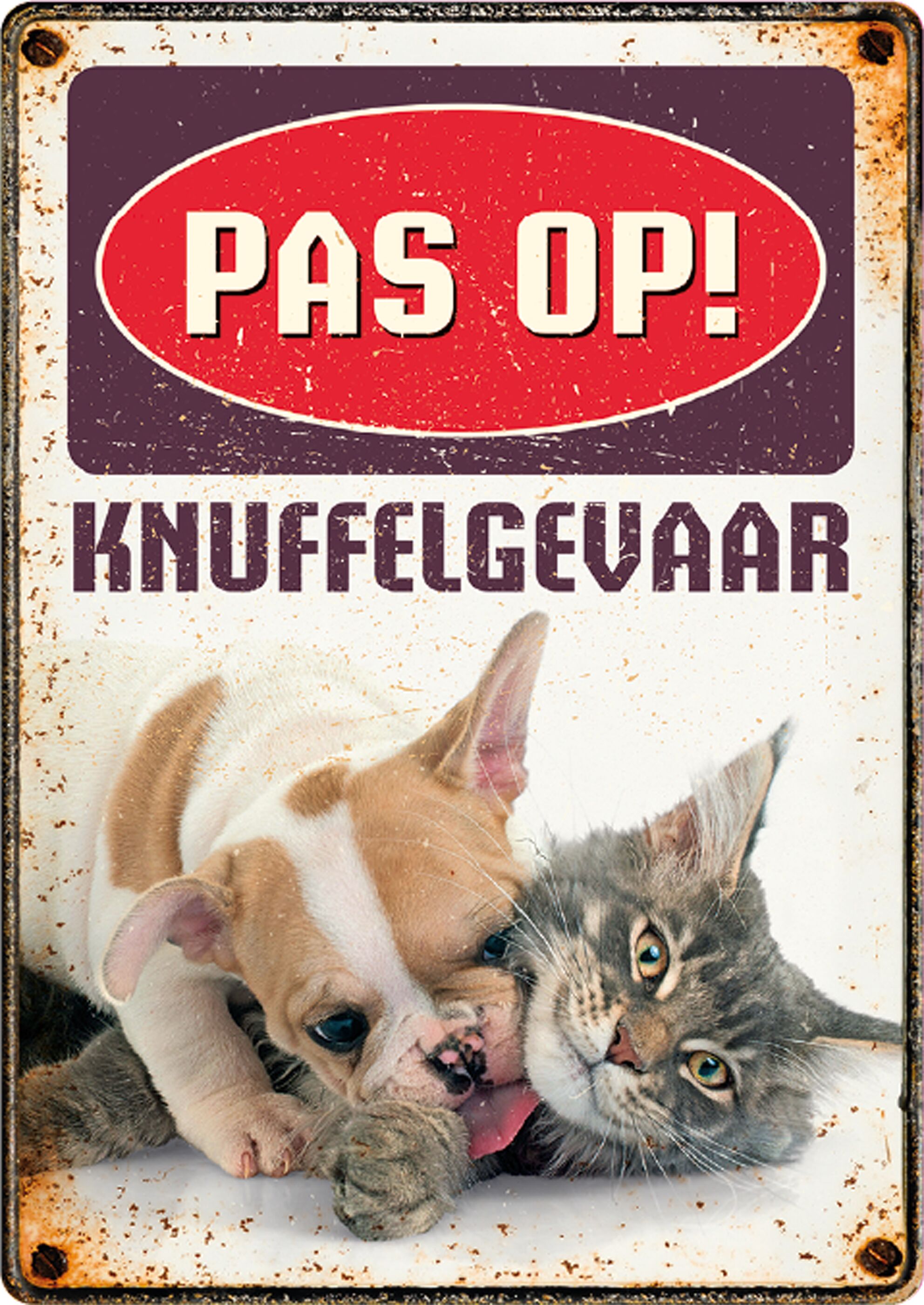 Plenty Gifts Bord Blik Knuffelgevaar (v)