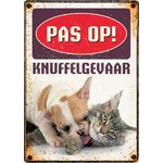 Bord Blik Knuffelgevaar (v)