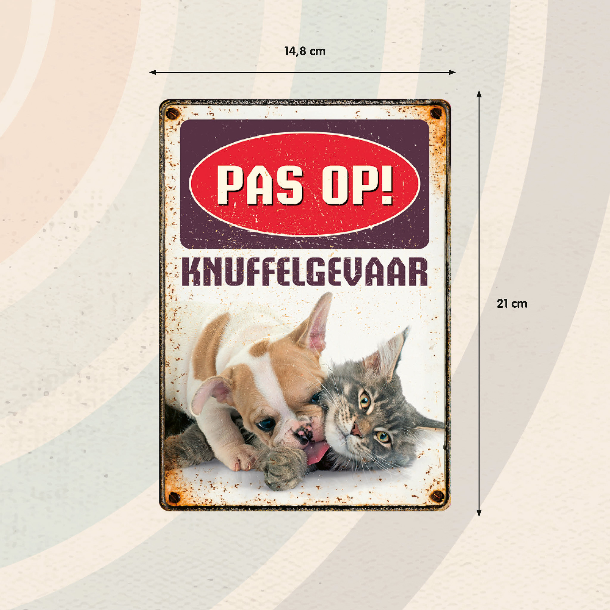 Plenty Gifts Bord Blik Knuffelgevaar (v)