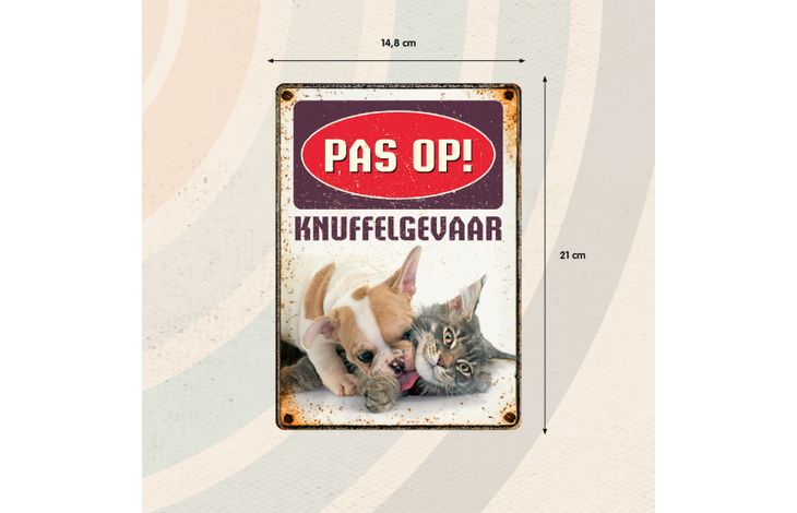 Plenty Gifts Bord Blik Knuffelgevaar (v)