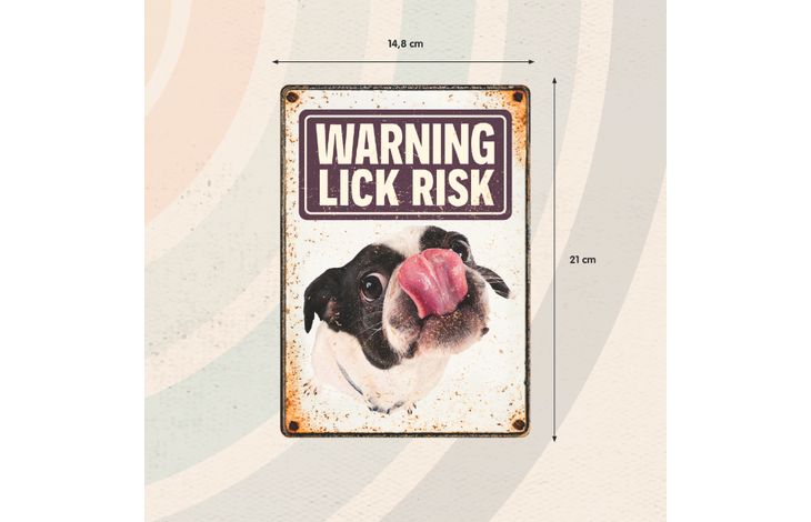 Plenty Gifts Sign Metal Lick Risk (v)