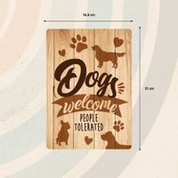 Plenty Gifts Sign Metal Dogs Welcome Wood (v)