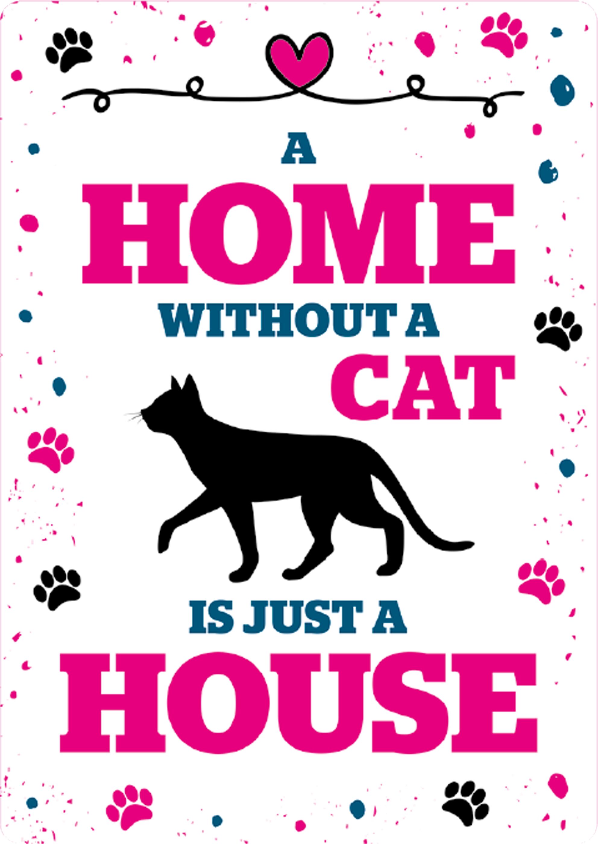 Plenty Gifts Sign Metal Home Without Cat (v)