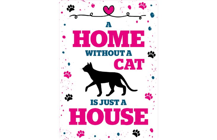 Plenty Gifts Sign Metal Home Without Cat (v)