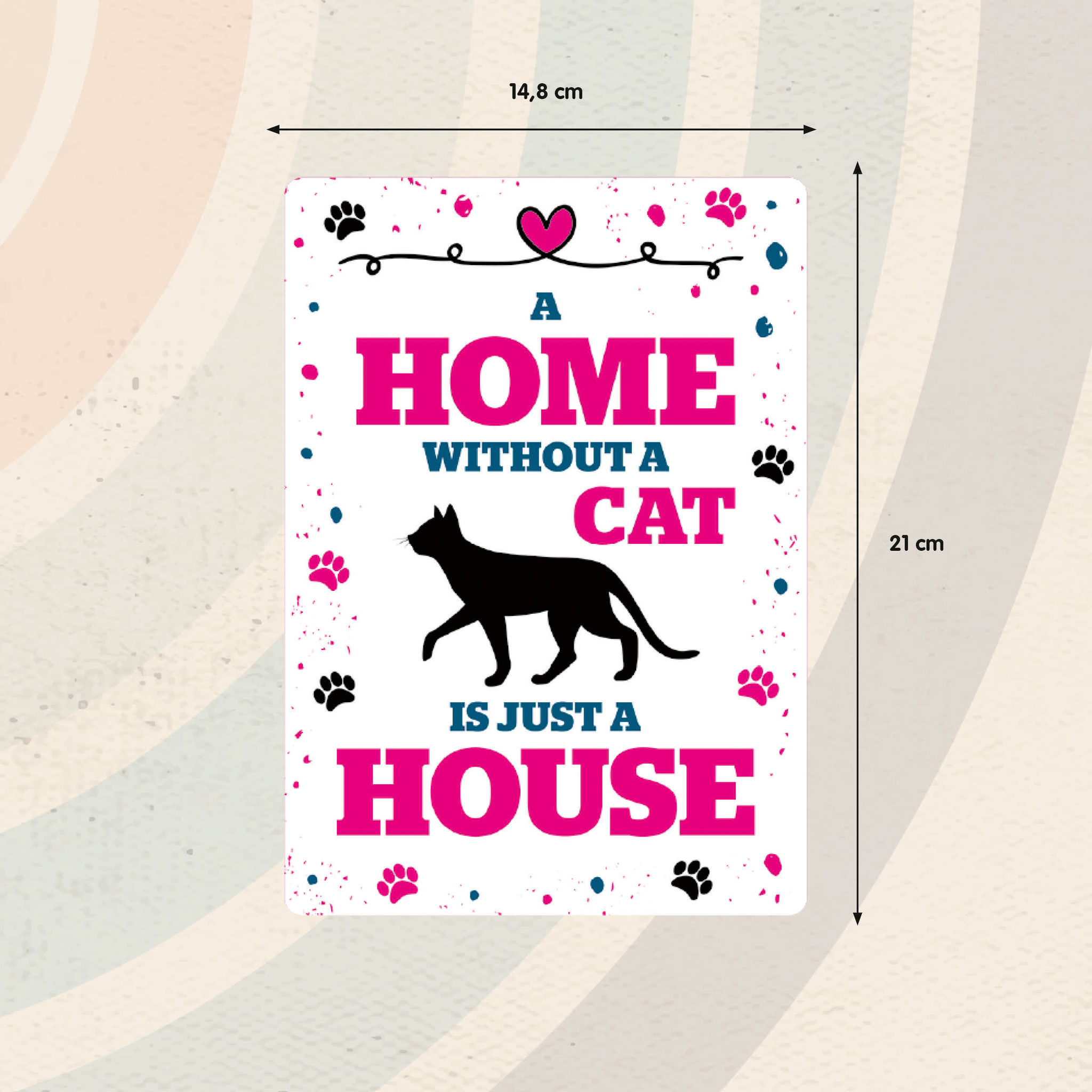 Plenty Gifts Sign Metal Home Without Cat (v)