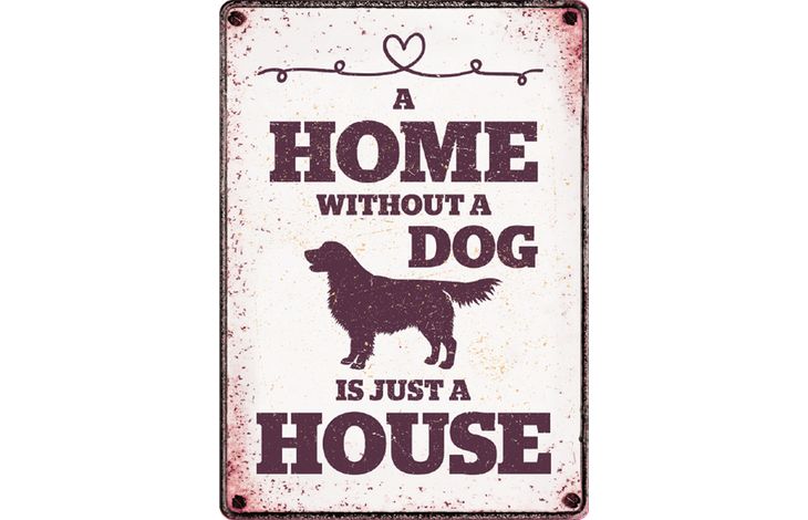 Plenty Gifts Sign Metal Home Without Dog (v)