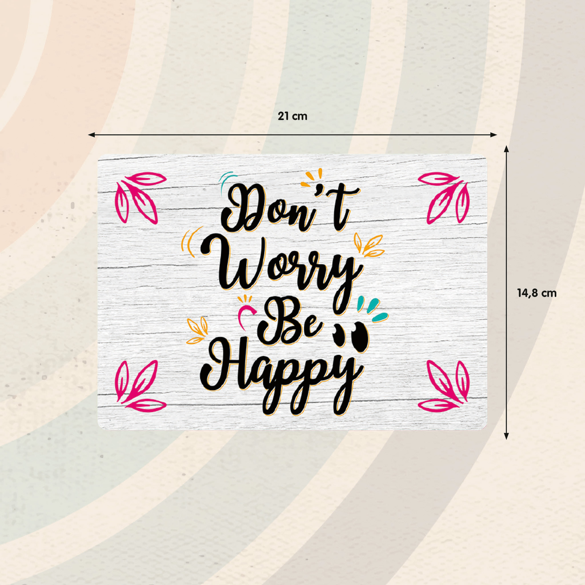 Plenty Gifts Sign Metal Don't Worry (h)