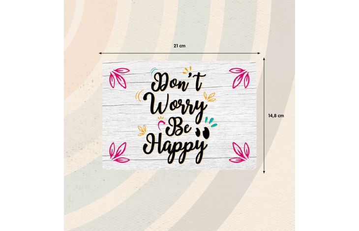 Plenty Gifts Sign Metal Don't Worry (h)